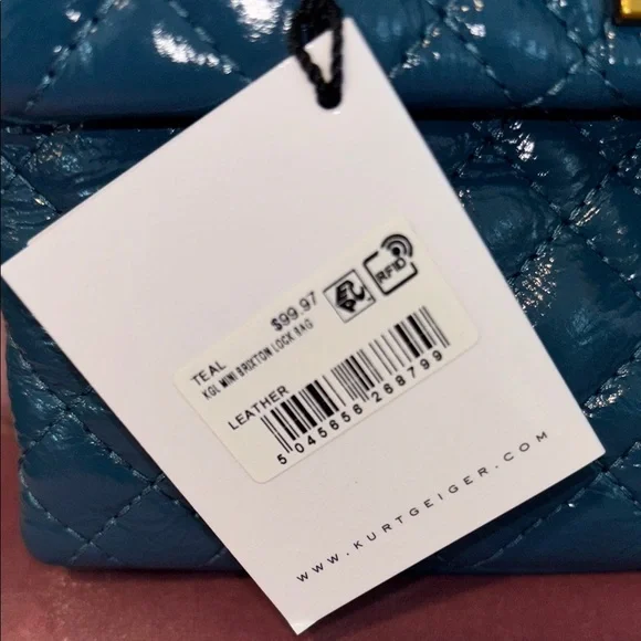 NWT Kurt Geiger London Mini Brixton Leather Lock Bag - Picture 5 of 5